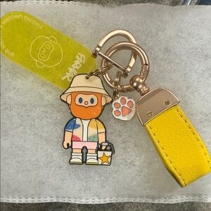 Yellow Keychain with Character Charm